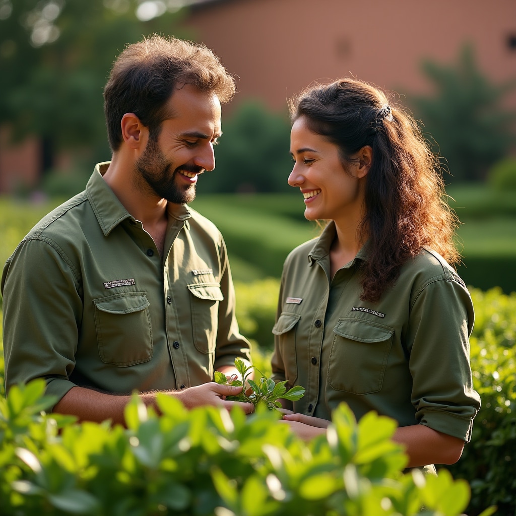 Il team fondatore di Vororlix Lab al lavoro in un giardino romano