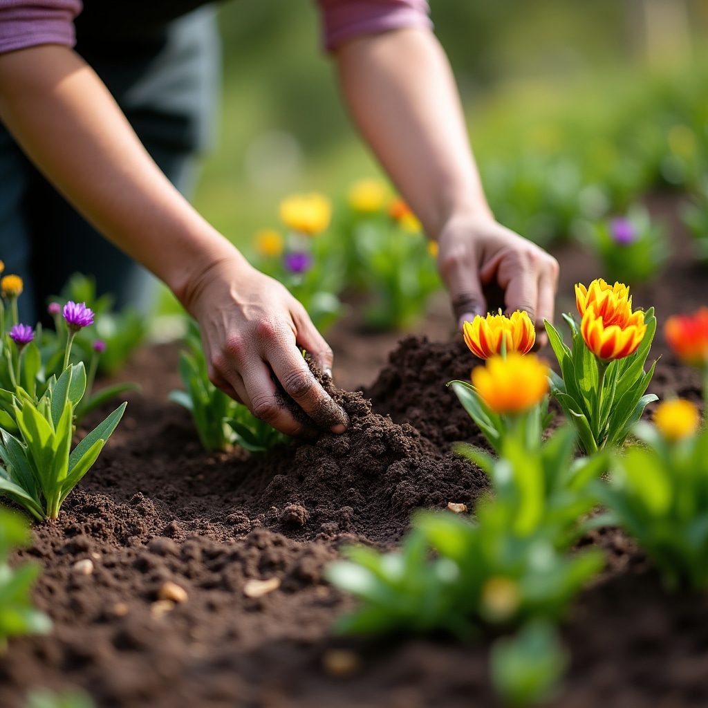 Manutenzione stagionale di un giardino con prato e siepi ben curate